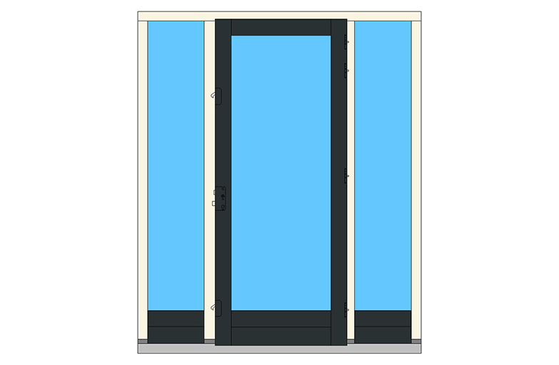 A02-ZL2-BW2 deurkozijn zijlicht buitendraaiend