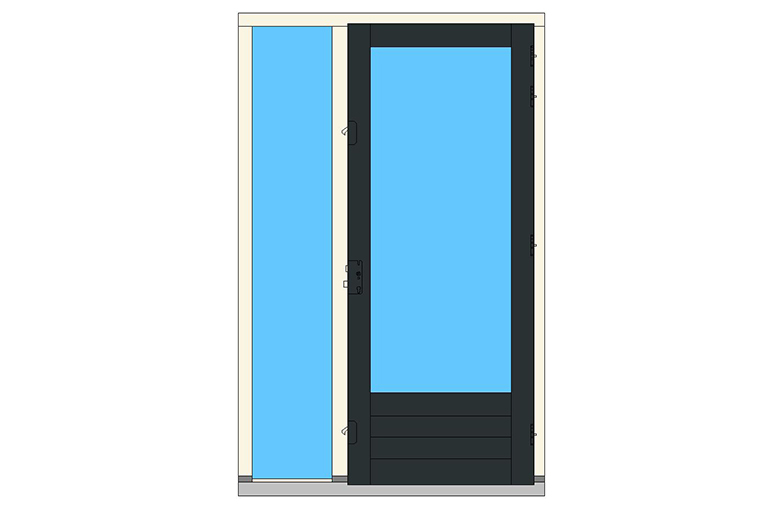 A04-ZL deurkozijn zijlicht buitendraaiend