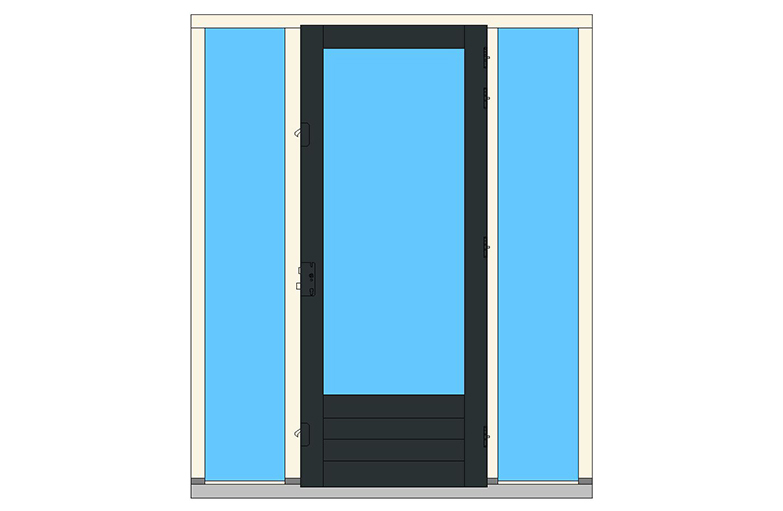 A04-ZL2 deurkozijn zijlicht buitendraaiend