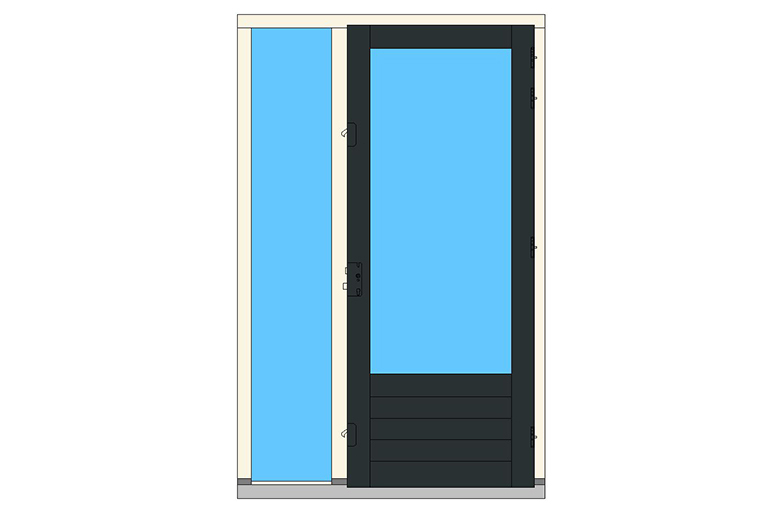 A05-ZL deurkozijn zijlicht buitendraaiend