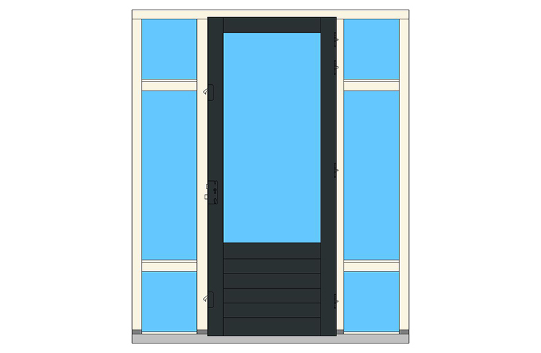 A06-ZL2-TD deurkozijn zijlicht buitendraaiend