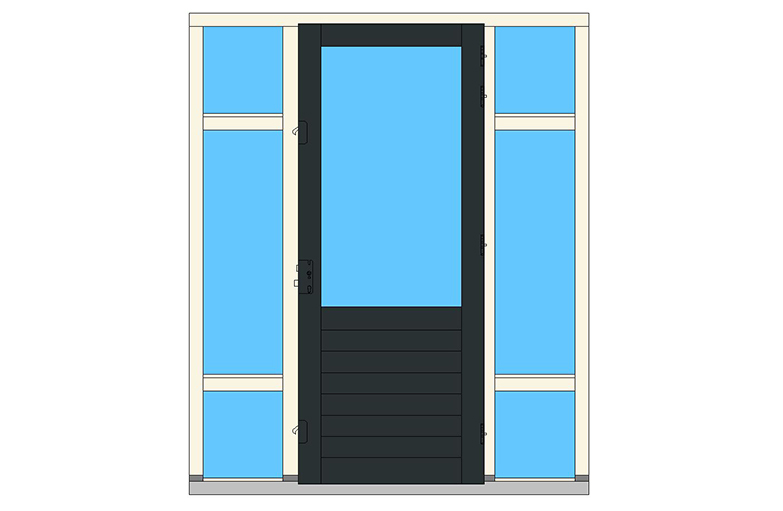 A08-ZL2-TD deurkozijn zijlicht buitendraaiend