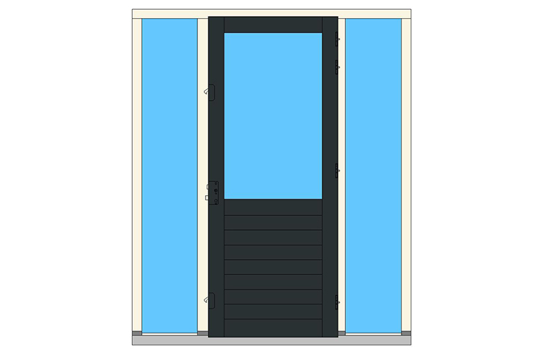 A09-ZL2 deurkozijn zijlicht buitendraaiend