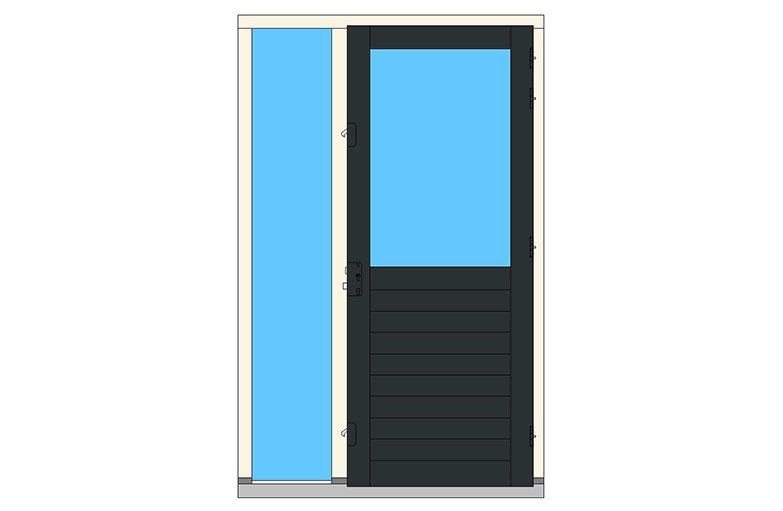 A10-ZL deurkozijn zijlicht buitendraaiend