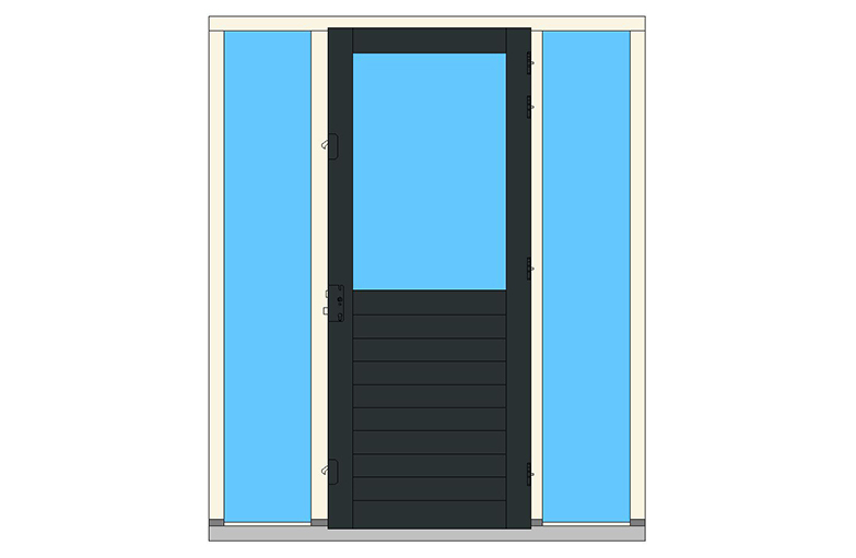 A10-ZL2 deurkozijn zijlicht buitendraaiend