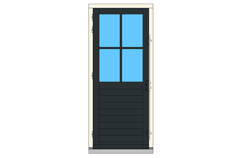 B10-R1 deurkozijn binnendraaiend