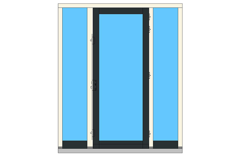 B01-ZL2-BW1 deurkozijn zijlicht binnendraaiend