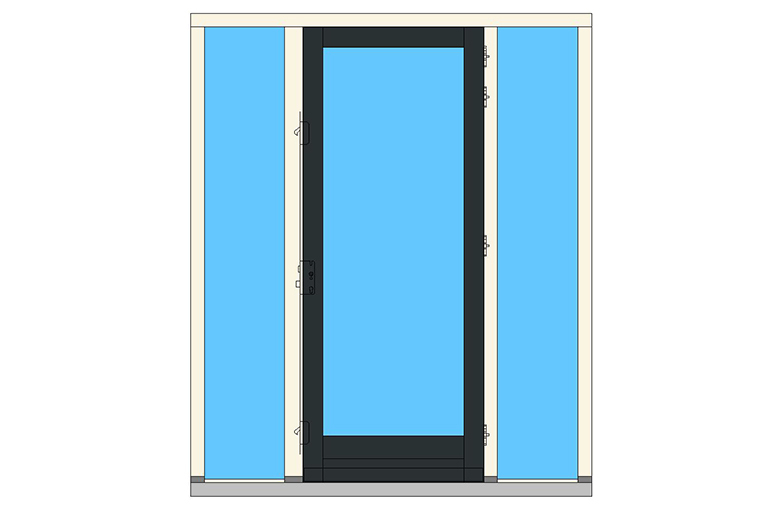 B02-ZL2 deurkozijn zijlicht binnendraaiend