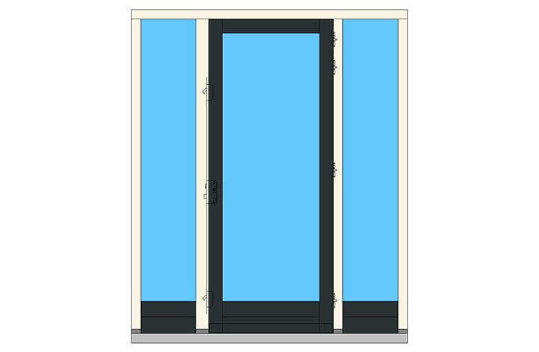 B02-ZL2-BW2 deurkozijn zijlicht binnendraaiend