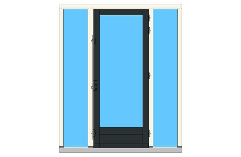 B03-ZL2 deurkozijn zijlicht binnendraaiend