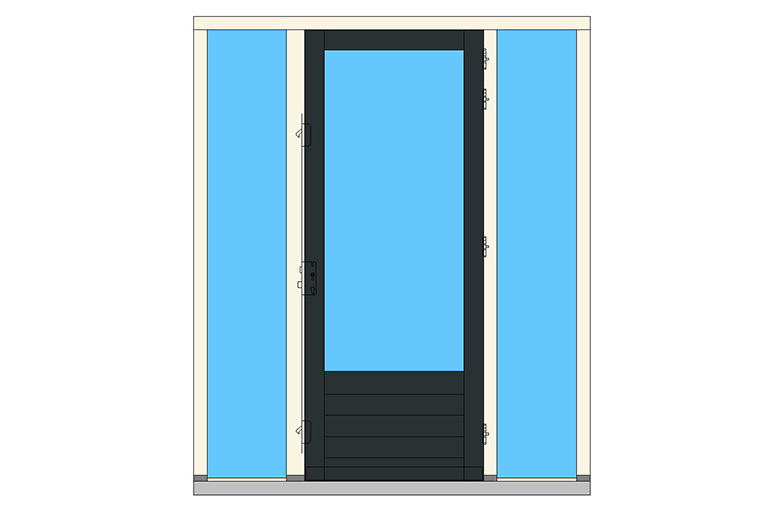 B05-ZL2 deurkozijn zijlicht binnendraaiend