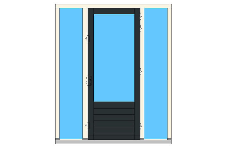 B06-ZL2 deurkozijn zijlicht binnendraaiend