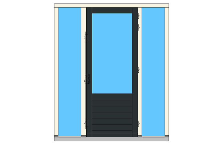 B07-ZL2 deurkozijn zijlicht binnendraaiend