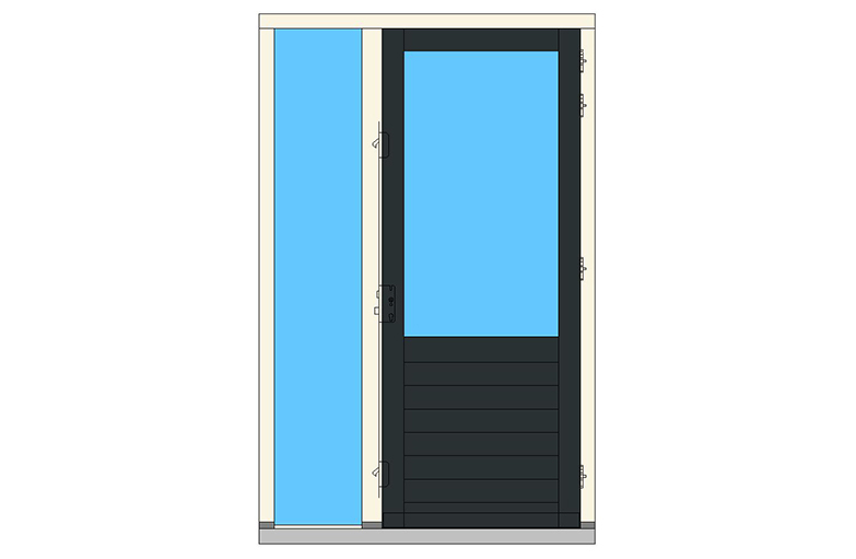 B08-ZL deurkozijn zijlicht binnendraaiend