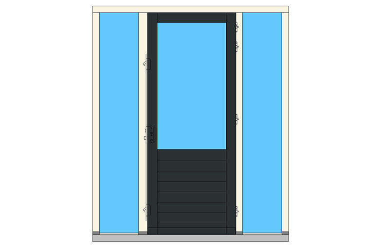 B08-ZL2 deurkozijn zijlicht binnendraaiend