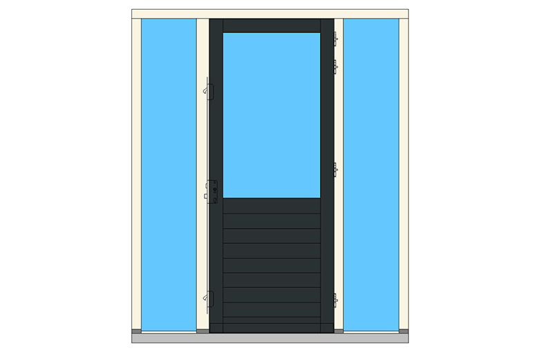 B09-ZL2 deurkozijn zijlicht binnendraaiend