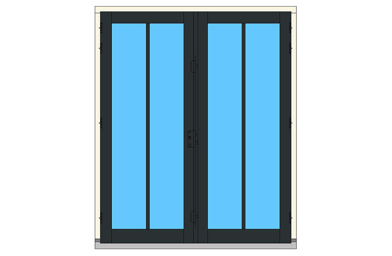 C01-R dubbeldeuren stolp buitendraaiend