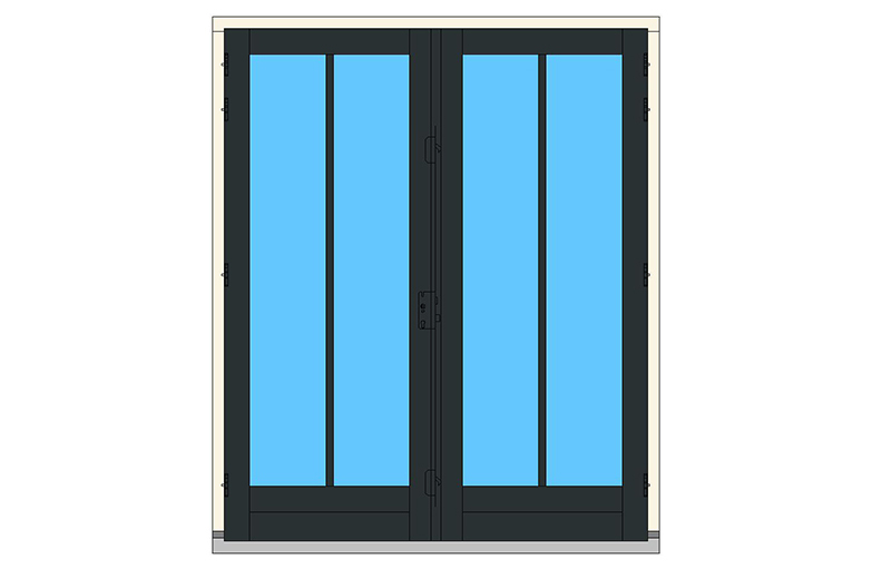 C02-R dubbeldeuren stolp buitendraaiend