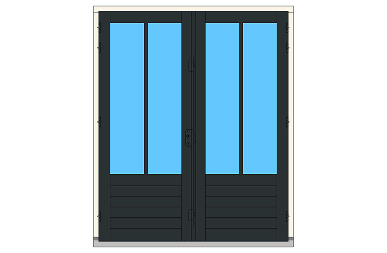 C06-R dubbeldeuren stolp buitendraaiend