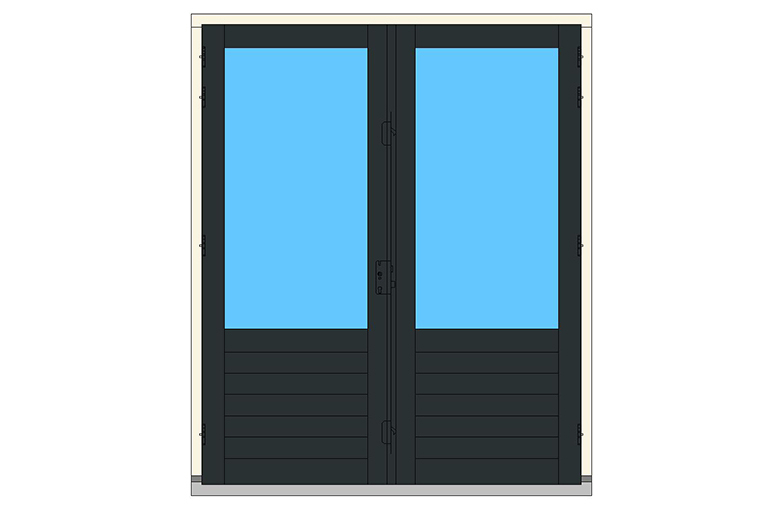 C07 dubbeldeuren stolp buitendraaiend