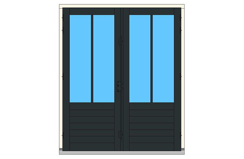 C07-R dubbeldeuren stolp buitendraaiend