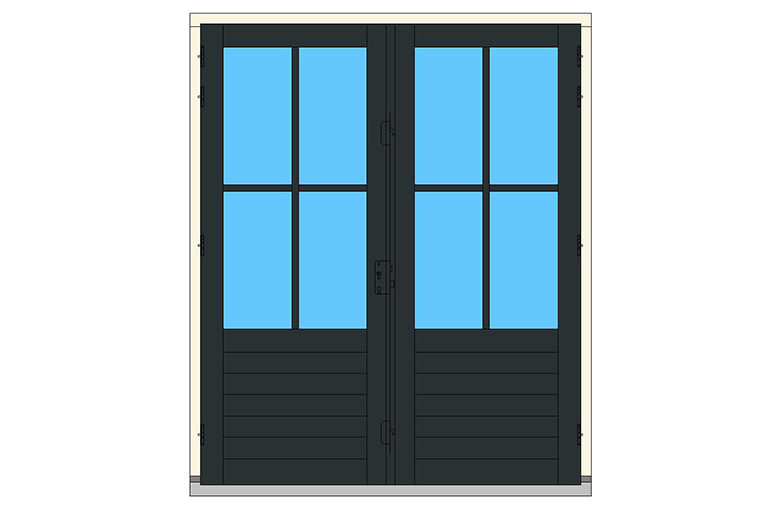 C07-R1 dubbeldeuren stolp buitendraaiend