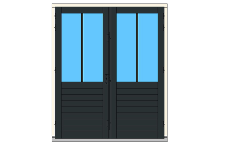 C09-R dubbeldeuren stolp buitendraaiend