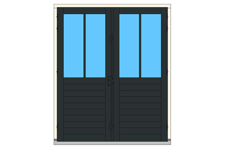 C10-R dubbeldeuren stolp buitendraaiend