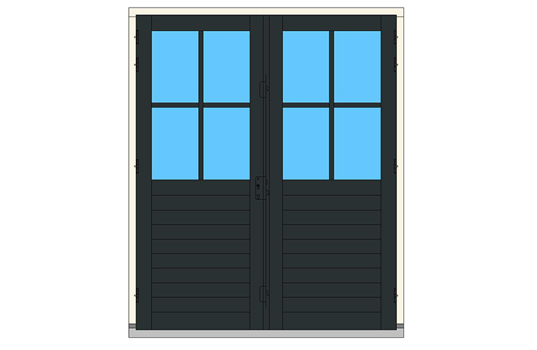 C10-R1 dubbeldeuren stolp buitendraaiend