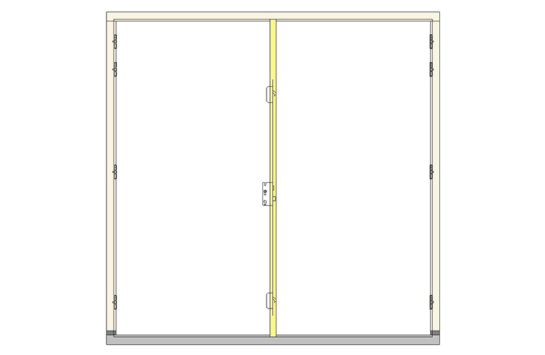 C-V0 dubbeldeuren stolp buitendraaiend