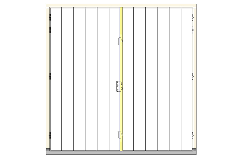 C-V6 dubbeldeuren stolp buitendraaiend