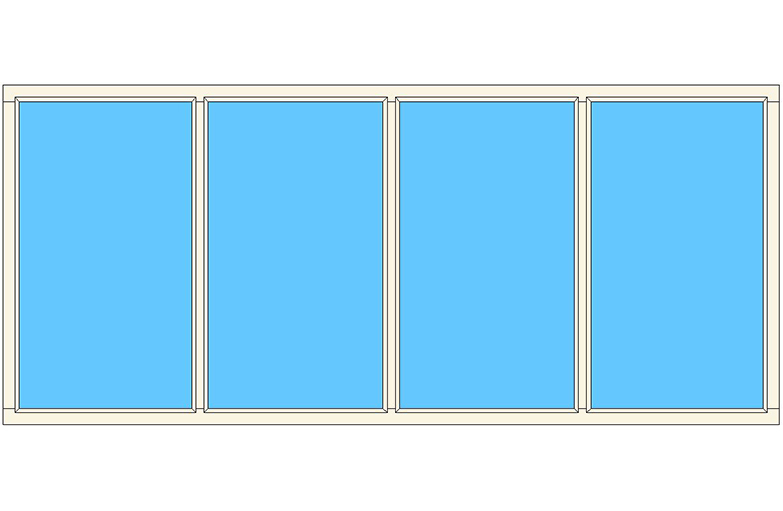 BiK05 binnenkozijnen vaste beglazing