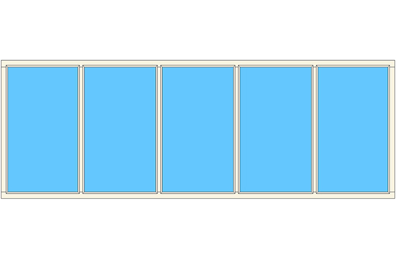 BiK06 binnenkozijnen vaste beglazing